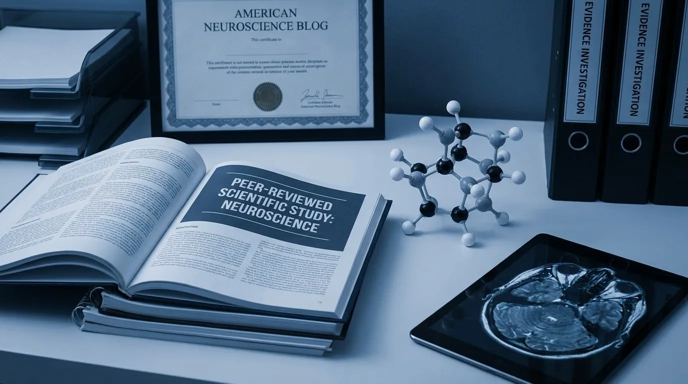 Scientific research papers and fluoride molecular structure representing peer-reviewed evidence on fluoride pineal gland calcification
