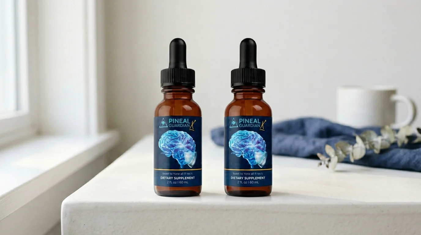 Two supplement bottles side by side on clean white surface — Pineal Guardian vs Pineal XT comparison editorial